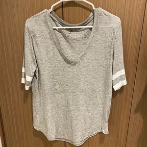 Gray varsity tshirt